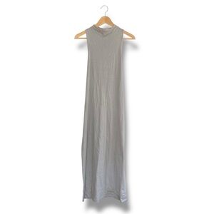 Vince Bateau Neckline Wrap Sash Sleeveless Maxi Dress Med Cotton Chic Minimalist